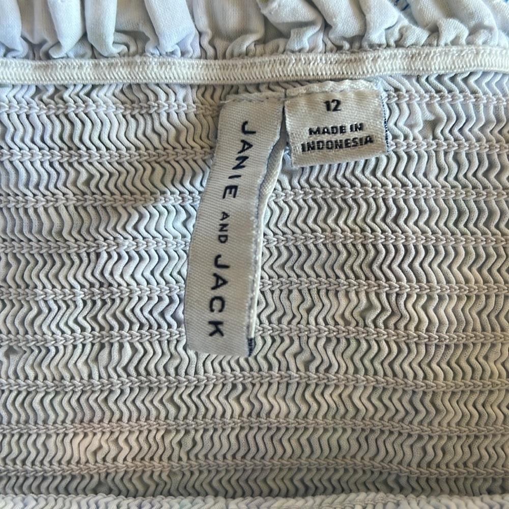 Janie and Jack The Grace Smocked Floral Puff Sleeve Dress - Picture 2 of 2